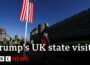 Heavy security in UK ahead of Donald Trump state visit | BBC News