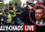 LIVE: Protesters attack riot cops & scale monuments as Tommy Robinson leads 110,000 on march