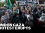 Gaza protest erupts in London on Hamas massacre anniversary