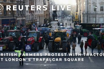 LIVE: British farmers protest with tractors at London’s Trafalgar Square