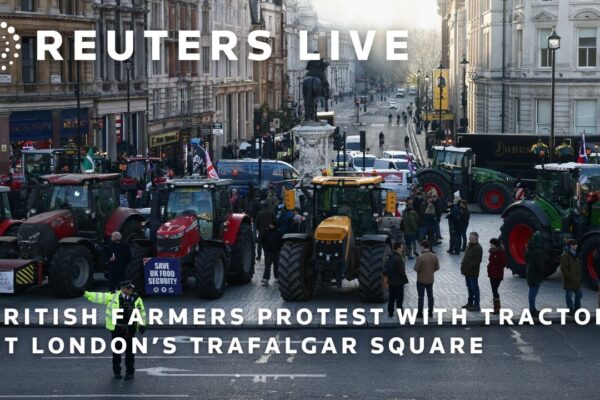 LIVE: British farmers protest with tractors at London’s Trafalgar Square